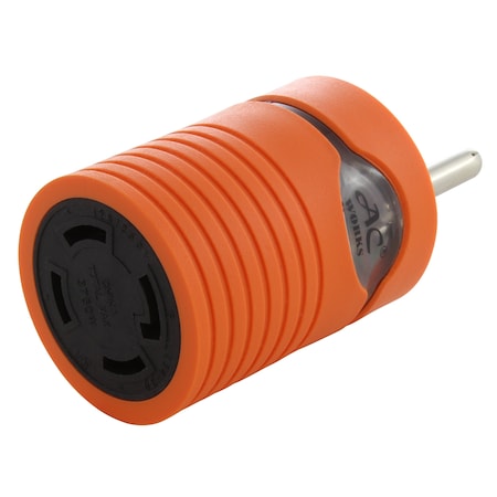 Ac Works Plug Adapter, L14-30R, TT-30P, L14-30P, TT-30P, 0 ft., Orange ADTTL1430